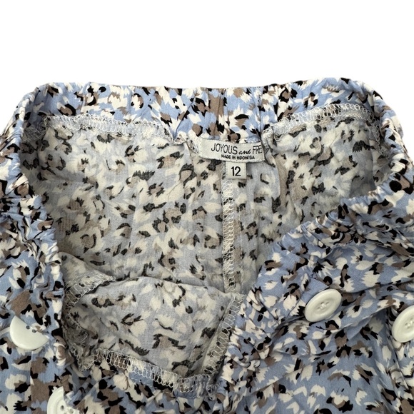 Joyous & Free Cheetah Print Split Hem Front Flare Pants - Picture 2 of 2